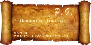 Prikosovits Indira névjegykártya